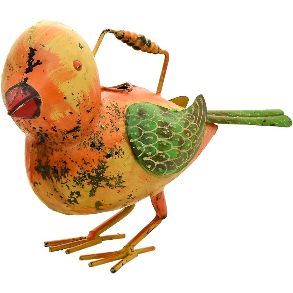 Hand painted Metal Bird Watering Can
